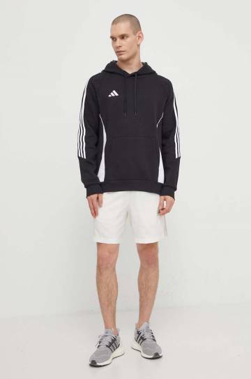 Спортивная кофта adidas Performance Tiro 24 цвет чёрный с капюшоном с аппликацией IJ7673 Спортивная кофта adidas Performance Tiro 24 цвет чёрный с капюшоном с аппликацией IJ7673