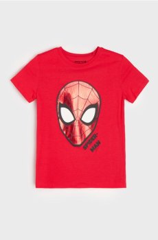 Бавовняна футболка з принтом Spider-Man - червоний