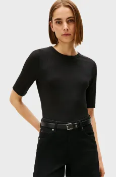 Женский черный джемпер SLIM Черный XS Tommy Hilfiger WW0WW47308