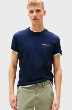 Мужская темно-синяя футболка TJM REG DNA GRAPHIC TEE Синий S Tommy Jeans DM0DM20815