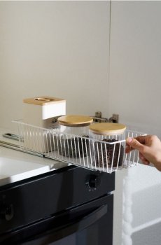 Металевий кухонний органайзер - білий