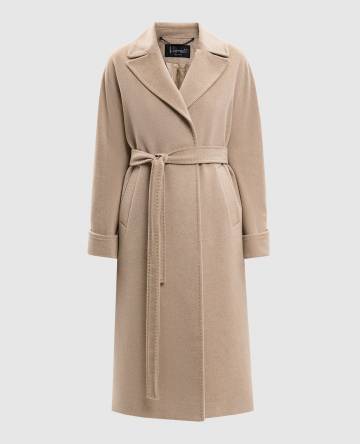 Бежевое пальто из кашемира