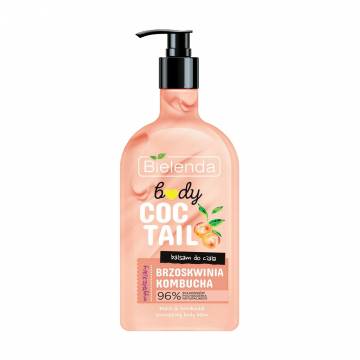 Разглаживающий бальзам для тела Bielenda Coctail Body Balsam Peach Kombucha, 400 мл Разглаживающий бальзам для тела Bielenda Coctail Body Balsam Peach Kombucha, 400 мл