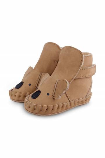 Кожаные кроссовки для младенцев Donsje Kapi Classic Booties Koala цвет бежевый 1028007 Кожаные кроссовки для младенцев Donsje Kapi Classic Booties Koala цвет бежевый 1028007