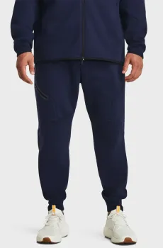 Мужские темно-синие спортивные брюки UA Unstoppable Flc Joggers Синий S Under Armour 1379808-410