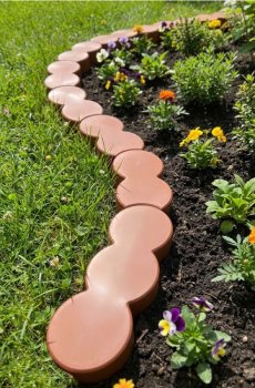 Модульна садова палісада, набір 5 шт. - золотисто-коричневий