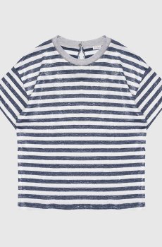 Детская футболка в полоску с цепочкой мониль