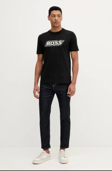 Хлопковая футболка BOSS Orange Te_Wheel