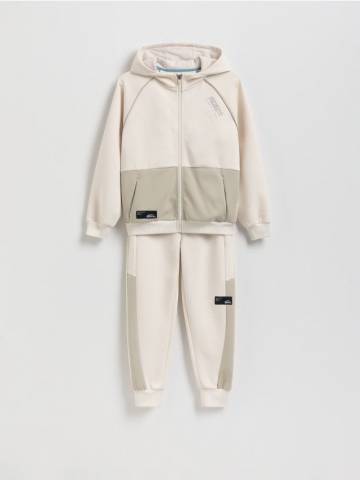 Reserved - Трикотажний комплект оверсайз - нюдовий - 115FI-02X