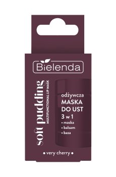 Питательная маска для губ 3 в 1 Bielenda Soft Pudding Multifunctional Lip Mask, Verry Cherry, 12 г
