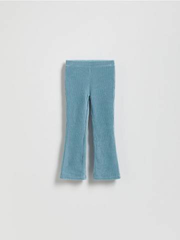 Reserved - Вельветові штани кльош - блідо-бірюзовий - 871FF-06X