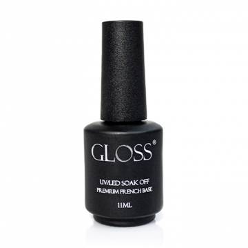 База для гель-лака Gloss Premium French Base UV/LED Soak Off, Naked, 11 мл База для гель-лака Gloss Premium French Base UV/LED Soak Off, Naked, 11 мл