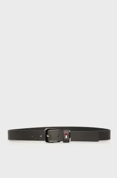 Женский черный кожаный ремень TJW HERITAGE 3.0 Черный 85 Tommy Jeans AW0AW17317