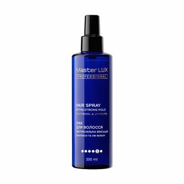 Лак для волос Master LUX Professional Hair Spray экстрасильная фиксация, 200 мл Лак для волос Master LUX Professional Hair Spray экстрасильная фиксация, 200 мл