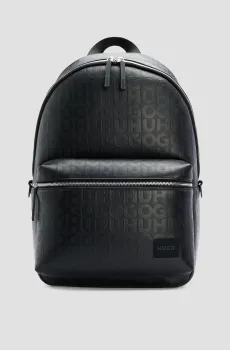 Мужской черный рюкзак с узором Черный ONESIZE HUGO 50523632;002