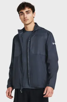 Мужская темно-синяя ветровка UA TRAIL RUN JACKET Синий S Under Armour 1383243-044