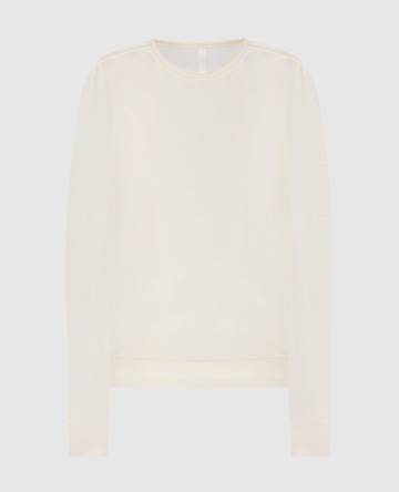 Белый лонгслив из шерсти Белый лонгслив из шерсти