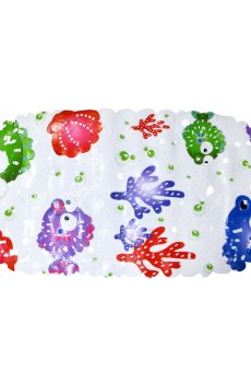 Детский защитный коврик в ванну на присосках Lindo LN -8666 Морской, белый, 67*34*0,5 см