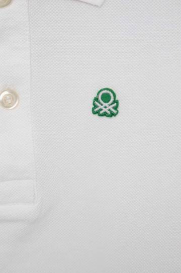 Детское хлопковое поло United Colors of Benetton цвет бежевый однотонный Детское хлопковое поло United Colors of Benetton цвет бежевый однотонный