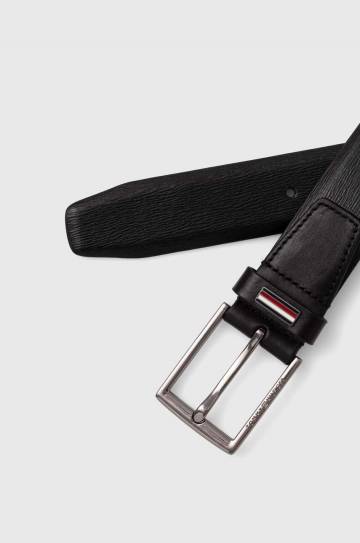 Кожаный ремень Tommy Hilfiger мужской цвет чёрный AM0AM12664 Кожаный ремень Tommy Hilfiger мужской цвет чёрный AM0AM12664