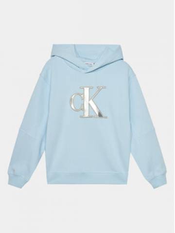 Calvin Klein Jeans Світшот Metallic Monogram IG0IG02298 Голубий Regular Fit Calvin Klein Jeans Світшот Metallic Monogram IG0IG02298 Голубий Regular Fit