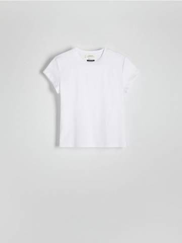 Reserved - LADIES` T-SHIRT - білий - 445CB-00X Reserved - LADIES` T-SHIRT - білий - 445CB-00X