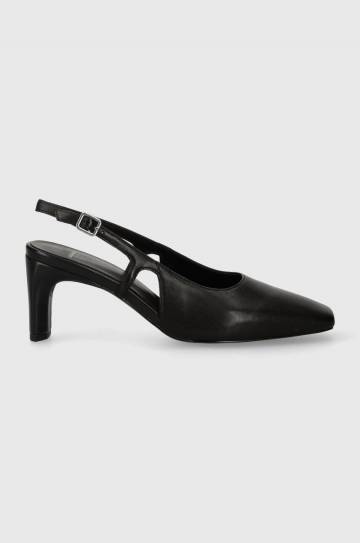 Кожаные туфли Vagabond Shoemakers VENDELA цвет чёрный каблук кирпичик открытая пятка 5723-101-20 Кожаные туфли Vagabond Shoemakers VENDELA цвет чёрный каблук кирпичик открытая пятка 5723-101-20