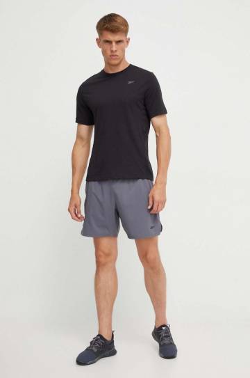 Футболка для тренинга Reebok Strength Athlete цвет чёрный однотонная Футболка для тренинга Reebok Strength Athlete цвет чёрный однотонная