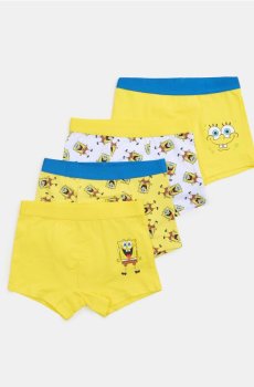 Боксери, 4 пари SpongeBob SquarePants - світло-жовтий
