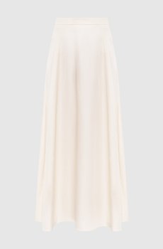 Юбка макси цвета айвори с льном