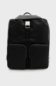 Женский черный рюкзак WEBBING STRAP FLAP Черный ONESIZE Calvin Klein LV04F3590G