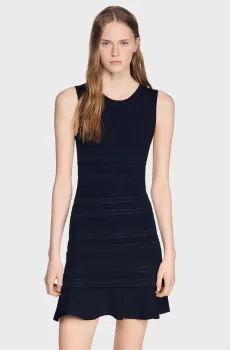 Женское черное платье Черный 34 Sandro SFPRO04940_Black