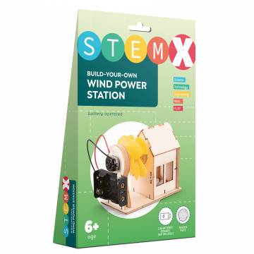 3D пазл StemX Деревяна вітряна станція на батарейках (73667) 3D пазл StemX Деревяна вітряна станція на батарейках (73667)