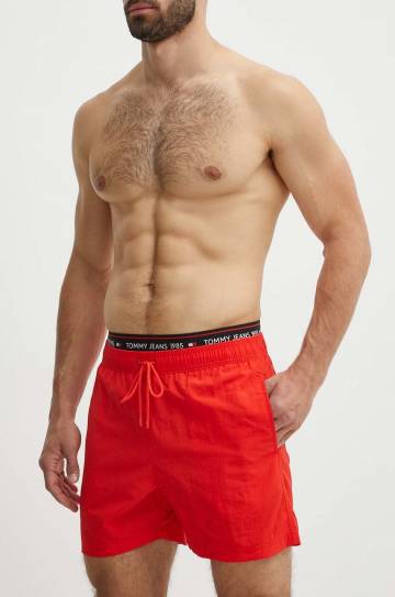 Купальные шорты Tommy Jeans цвет красный UM0UM03141 Купальные шорты Tommy Jeans цвет красный UM0UM03141