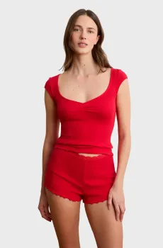 Женские красные шорты VANITY GOURMANDE Красный S Etam 6557694