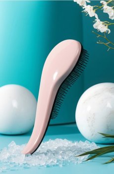 Щітка для волосся з принтом - пильно-рожевий