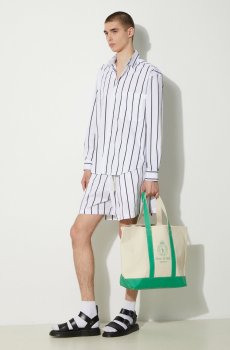 Хлопковая рубашка MKI MIYUKI ZOKU Striped Dress Shirt