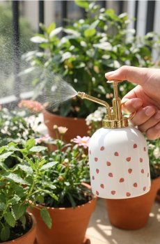 Обприскувач для рослин з мотивом полуниці - червоний