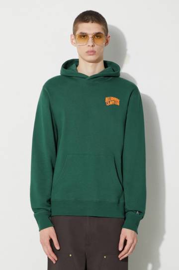 Хлопковая кофта Billionaire Boys Club мужская цвет зелёный с капюшоном с принтом Хлопковая кофта Billionaire Boys Club мужская цвет зелёный с капюшоном с принтом