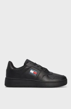 Мужские черные кожаные сникерcы RETRO BASKET ESS Черный 40 Tommy Jeans EM0EM00955