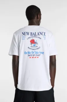 Мужская белая футболка Lobster Roll Белый S New Balance MT61Y1F6WT