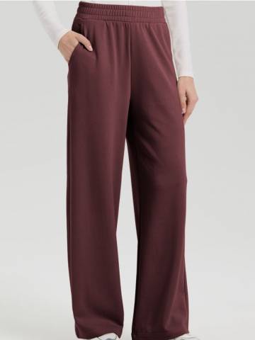 Штани з широкими штанинами - червоне дерево