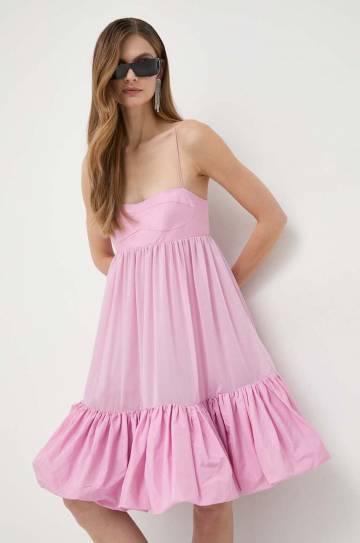 Платье Pinko цвет розовый mini расклешённая Платье Pinko цвет розовый mini расклешённая