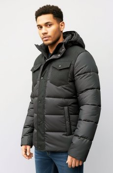 Мужская зимняя короткая синяя куртка AS-124-demix-combi-navy