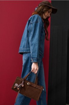 Сумка-месенджер - коричневий