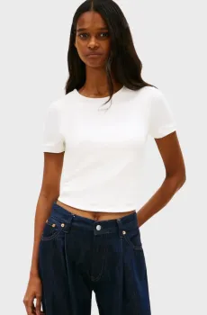 Женская белая футболка SILVER Белый XS Tommy Jeans DW0DW22284