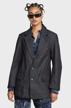 Женский темно-синий джинсовый жакет Oversized Синий XS G-Star RAW D26218,D956