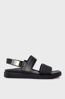 Мужские черные сандалии BACK STRAP SANDAL JAQ MONO IP Черный 42 Calvin Klein HM0HM01421
