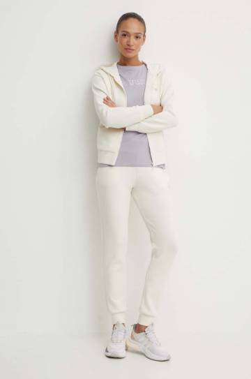 Кофта Guess OLYMPE женская цвет бежевый с капюшоном однотонная V4YQ06 KCAY2 Кофта Guess OLYMPE женская цвет бежевый с капюшоном однотонная V4YQ06 KCAY2
