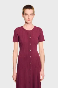 Женское бордовое платье Бордовый 34 Sandro SFPRO04441_Bordeaux